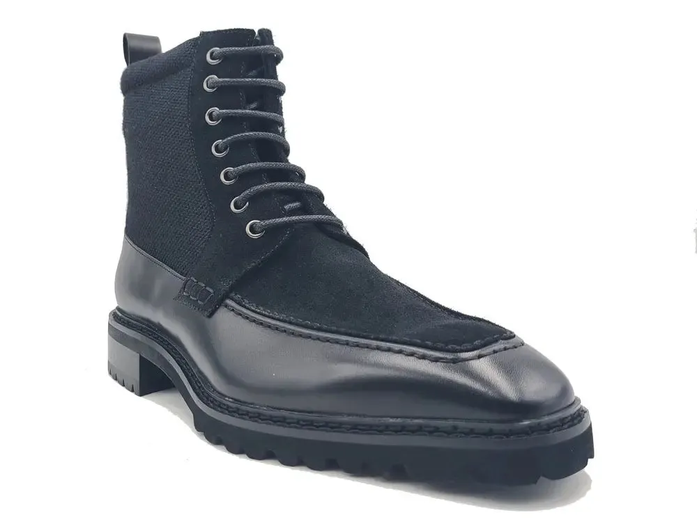 Burnished Calfskin & Suede Slip-On Boot storm ready