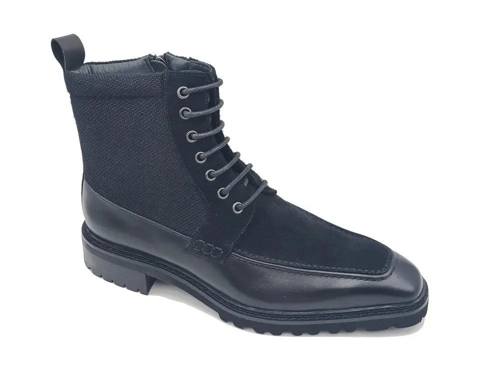 Burnished Calfskin & Suede Slip-On Boot storm ready