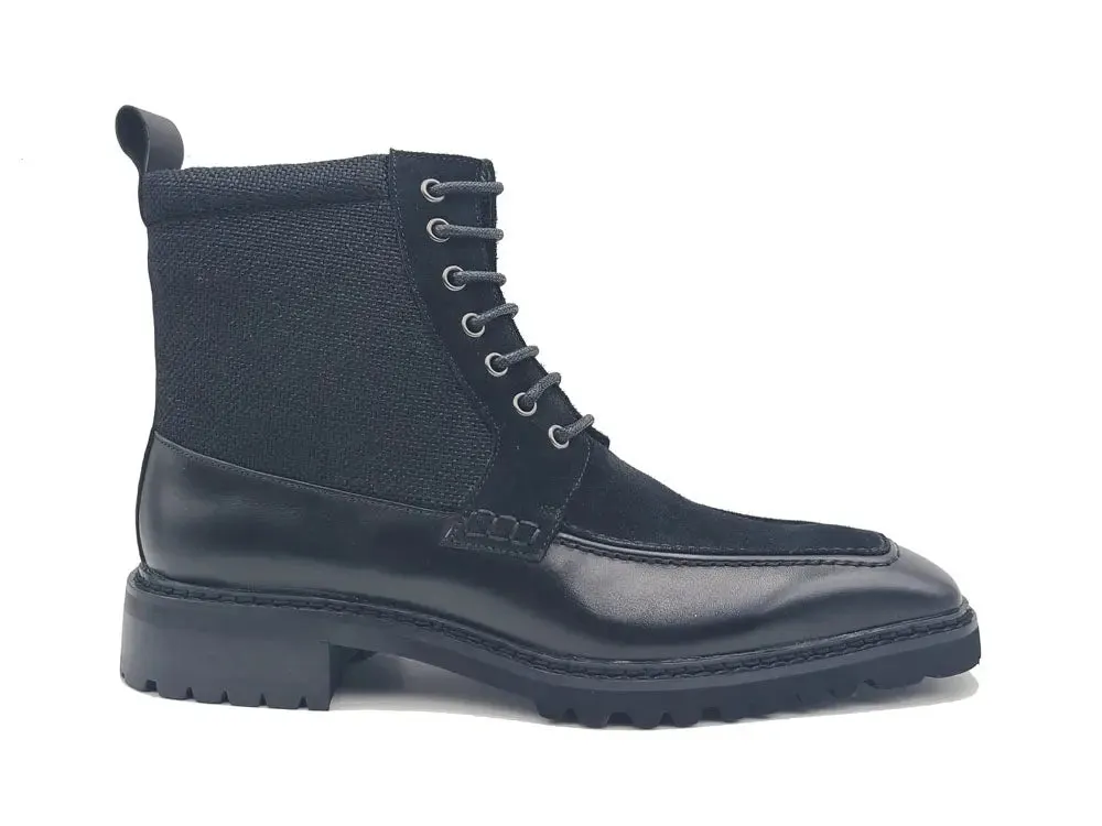 Burnished Calfskin & Suede Slip-On Boot storm ready