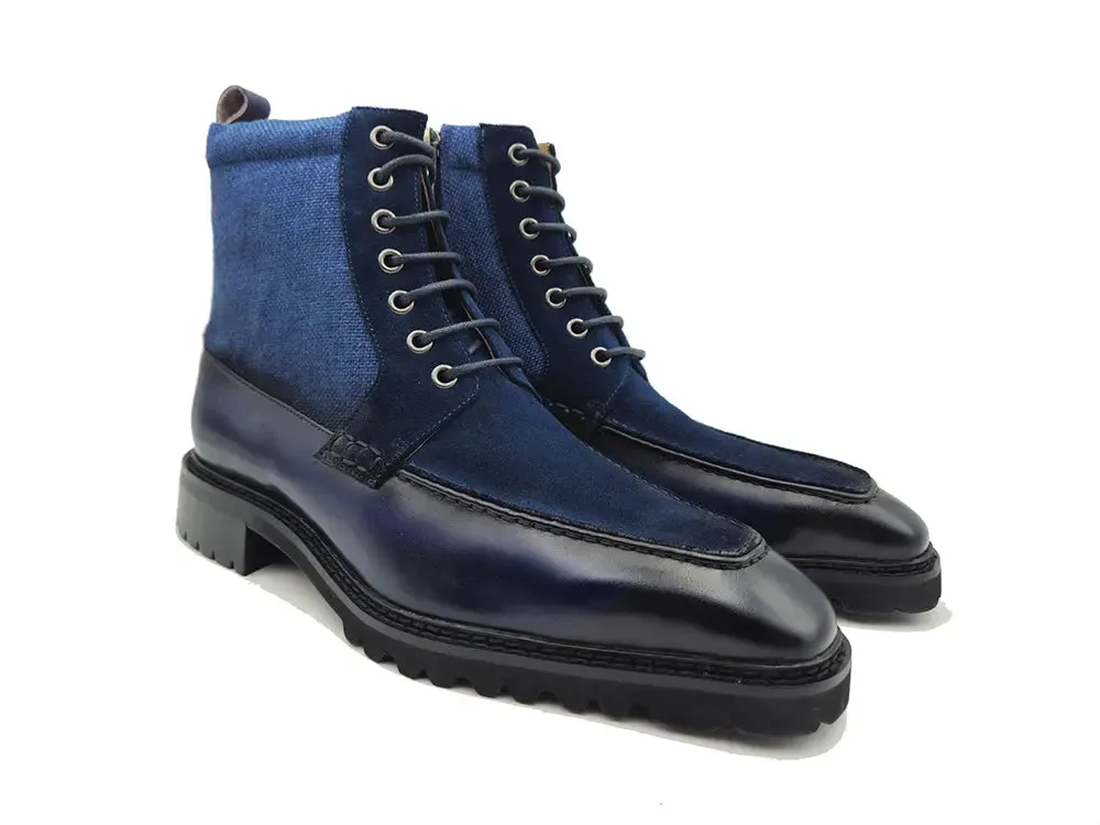 Burnished Calfskin & Suede Slip-On Boot storm ready