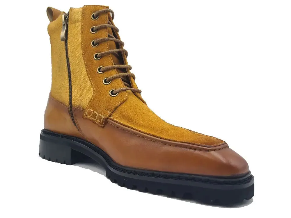 Burnished Calfskin & Suede Slip-On Boot storm ready