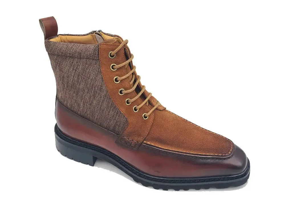 Burnished Calfskin & Suede Slip-On Boot storm ready