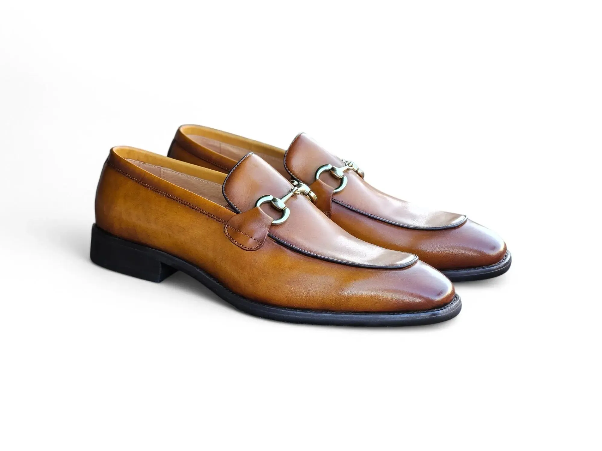 Burnished Calfskin Horsebit Loafer outfit flow