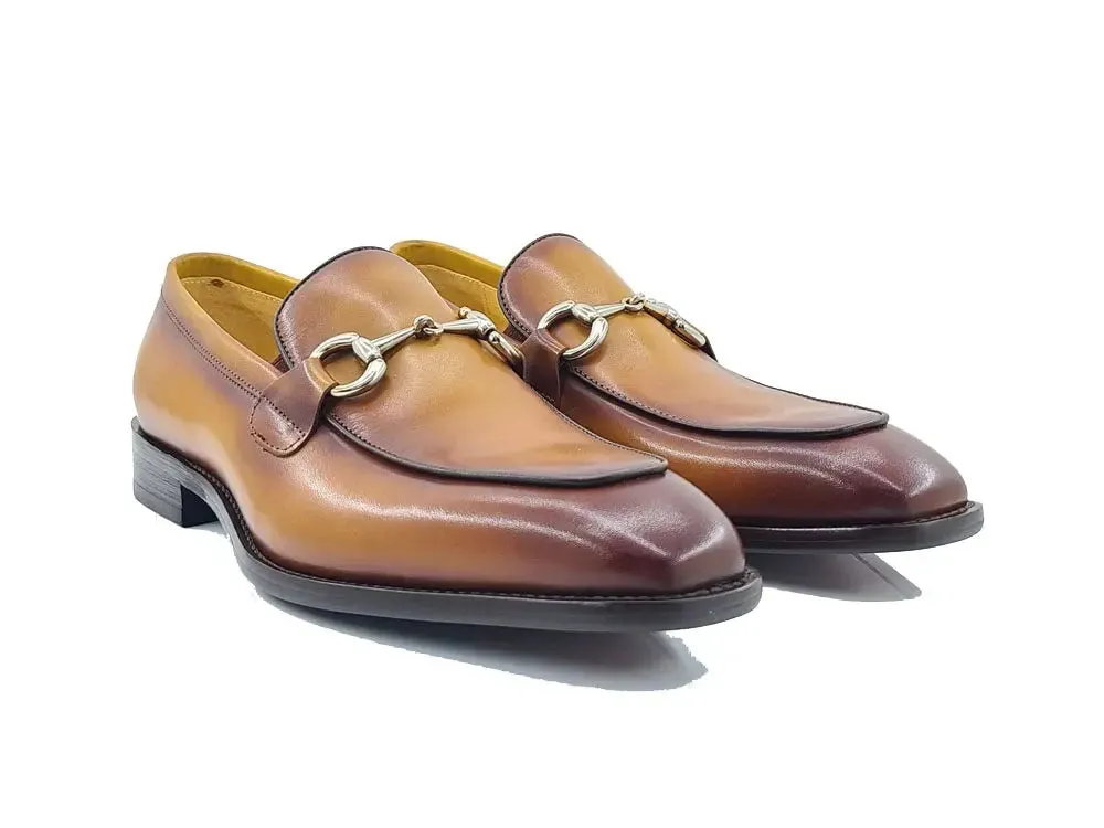 Burnished Calfskin Horsebit Loafer outfit flow