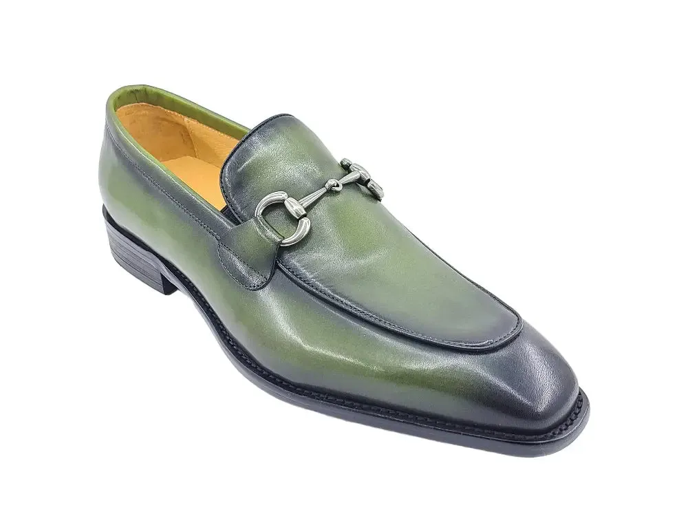 Burnished Calfskin Horsebit Loafer outfit flow