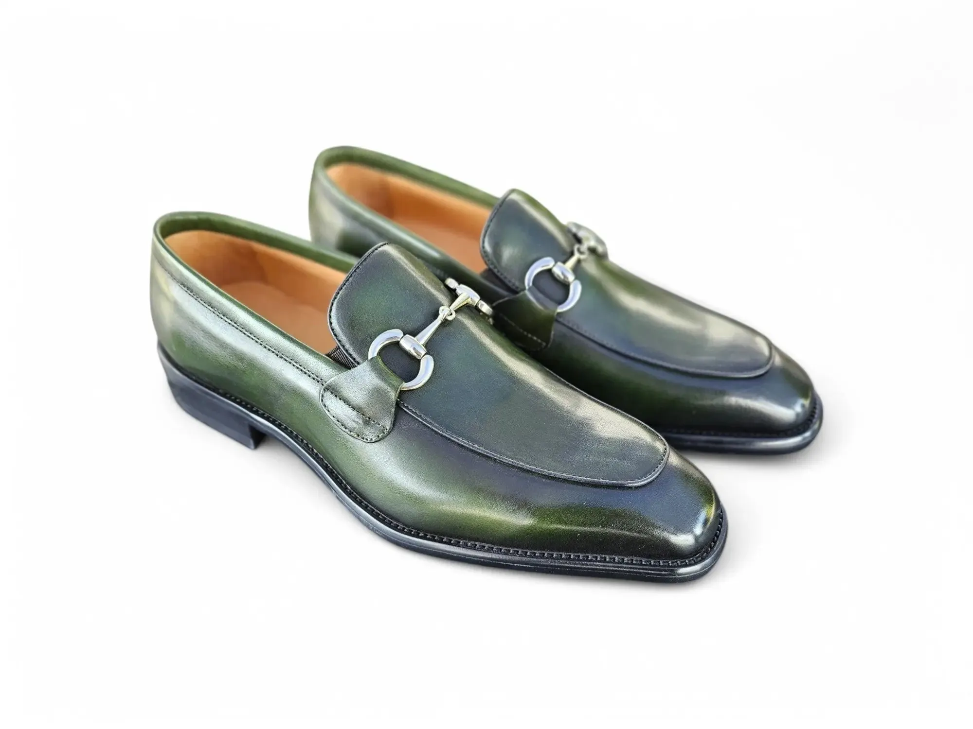 Burnished Calfskin Horsebit Loafer outfit flow