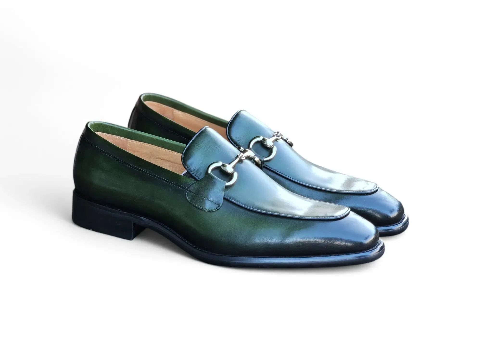 Burnished Calfskin Horsebit Loafer outfit flow