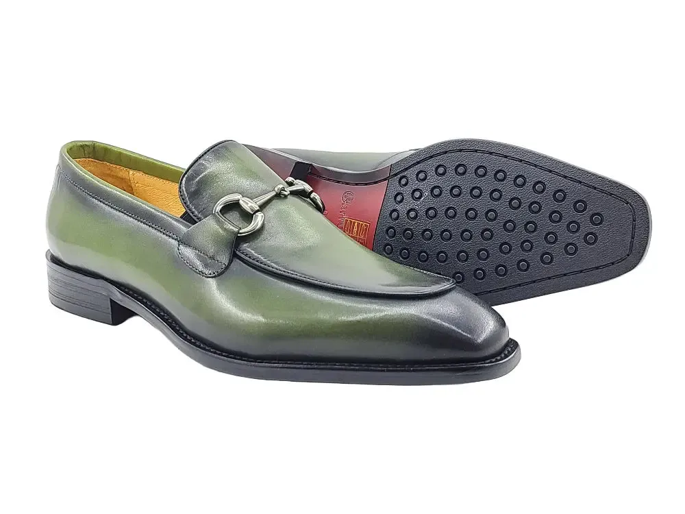 Burnished Calfskin Horsebit Loafer outfit flow