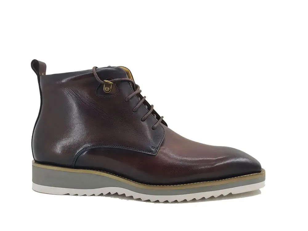 Burnished Calfskin Lace-Up Boot urban gear
