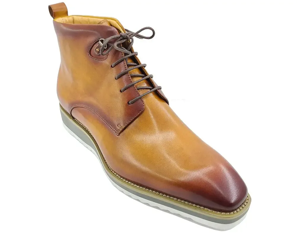 Burnished Calfskin Lace-Up Boot urban gear