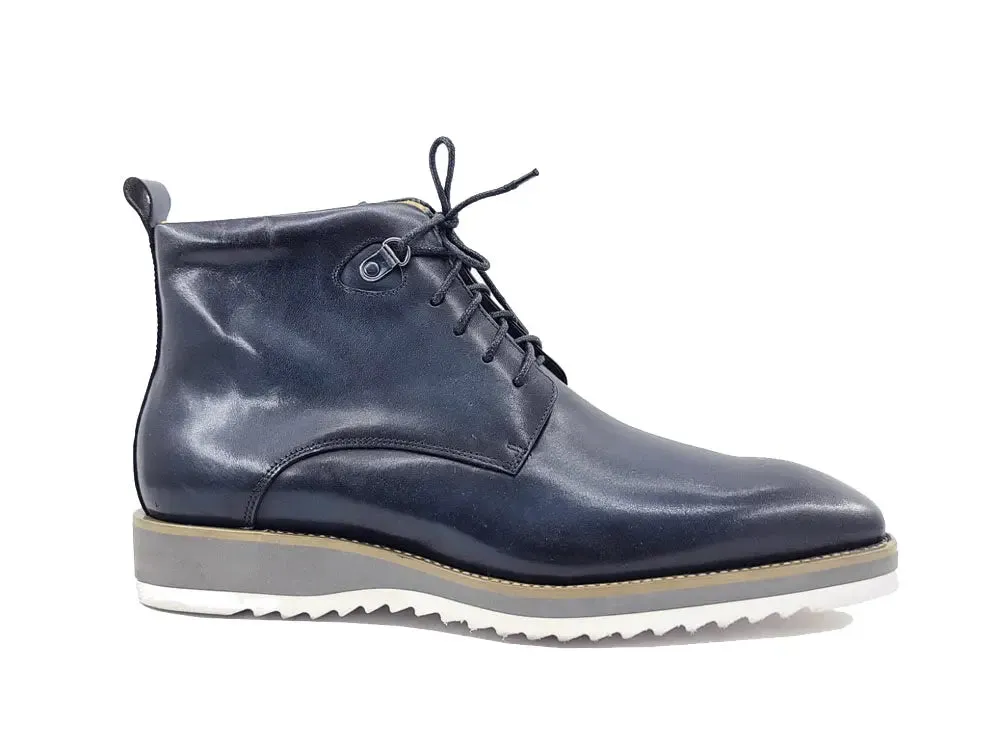 Burnished Calfskin Lace-Up Boot urban gear