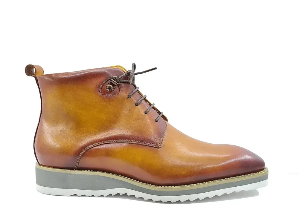Burnished Calfskin Lace-Up Boot urban gear