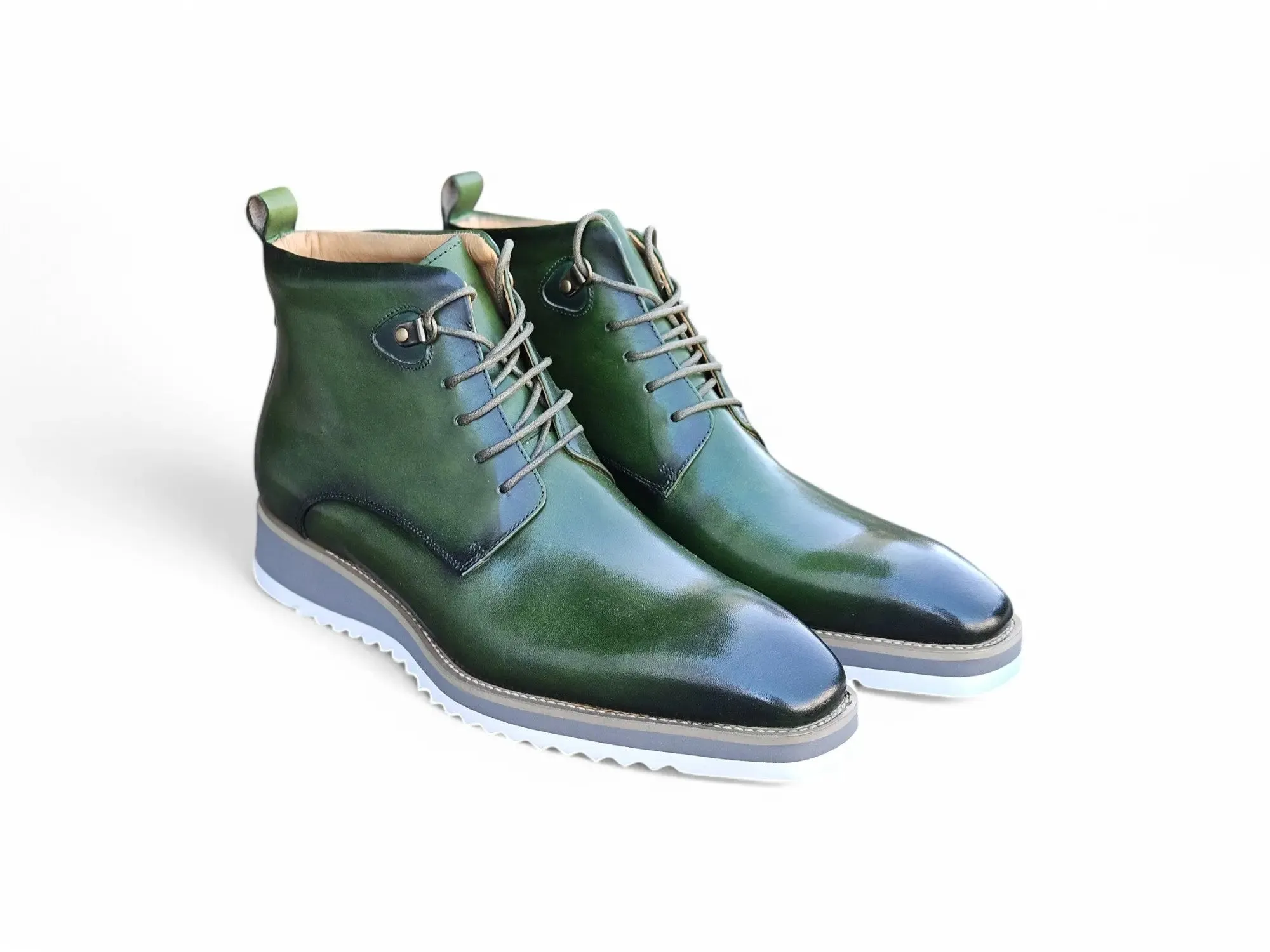 Burnished Calfskin Lace-Up Boot urban gear