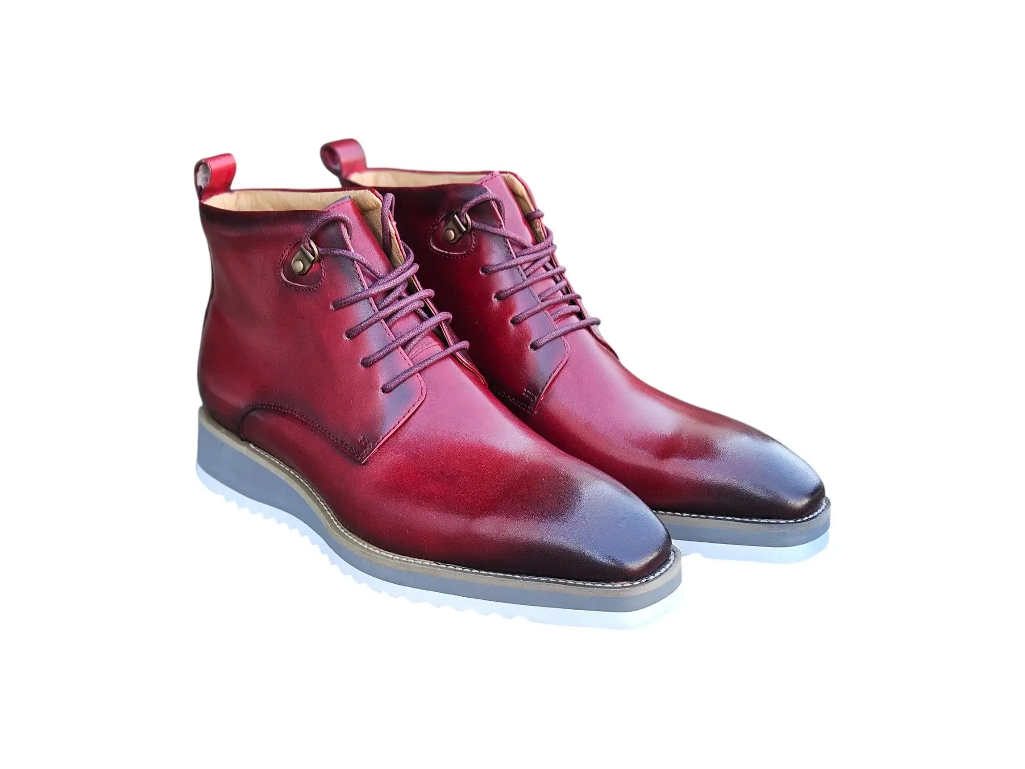 Burnished Calfskin Lace-Up Boot urban gear