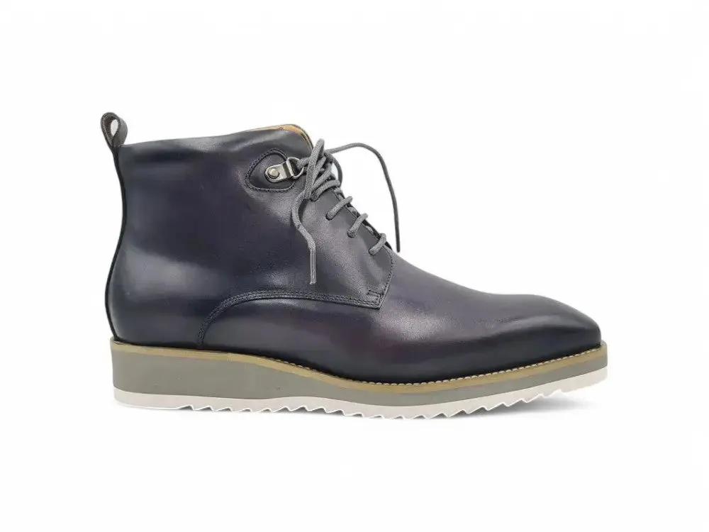 Burnished Calfskin Lace-Up Boot urban gear