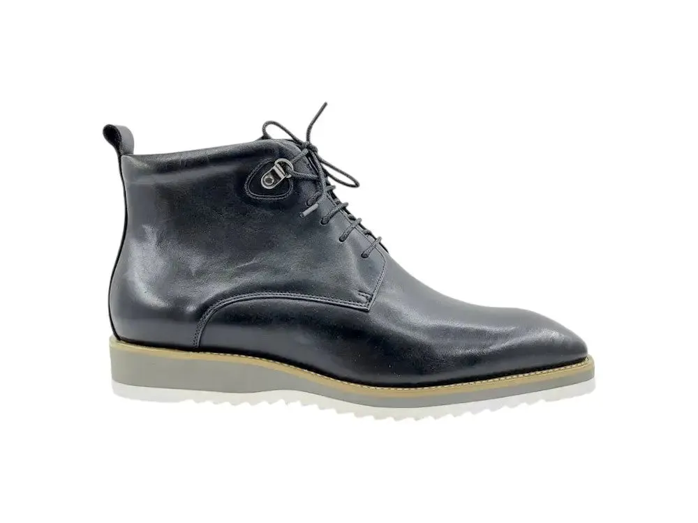 Burnished Calfskin Lace-Up Boot urban gear