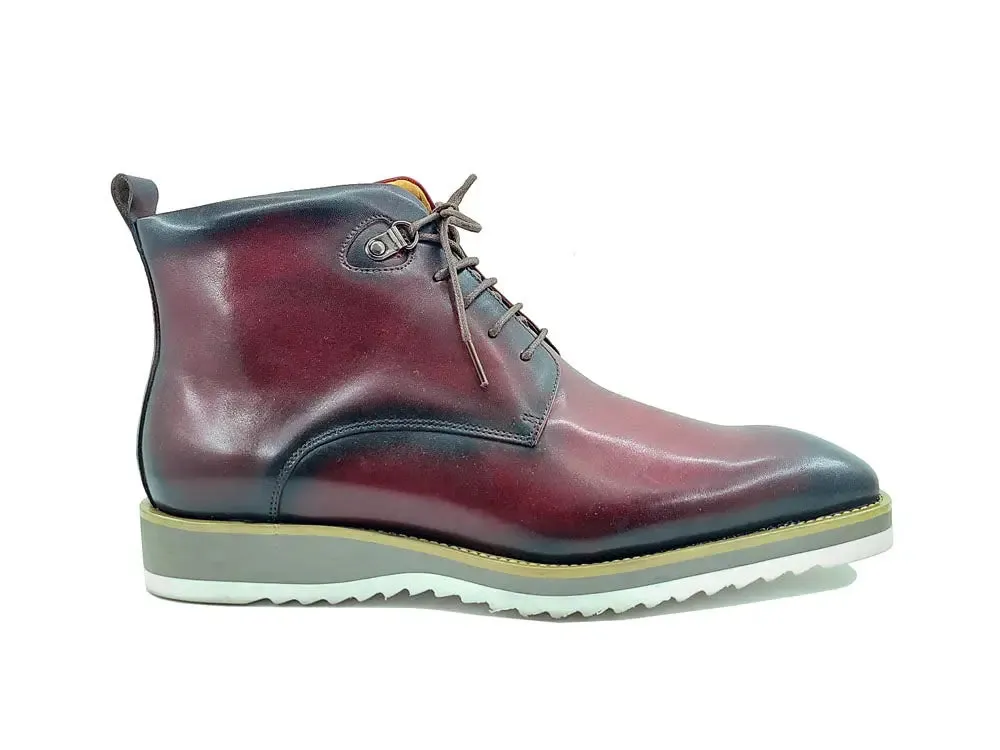 Burnished Calfskin Lace-Up Boot urban gear