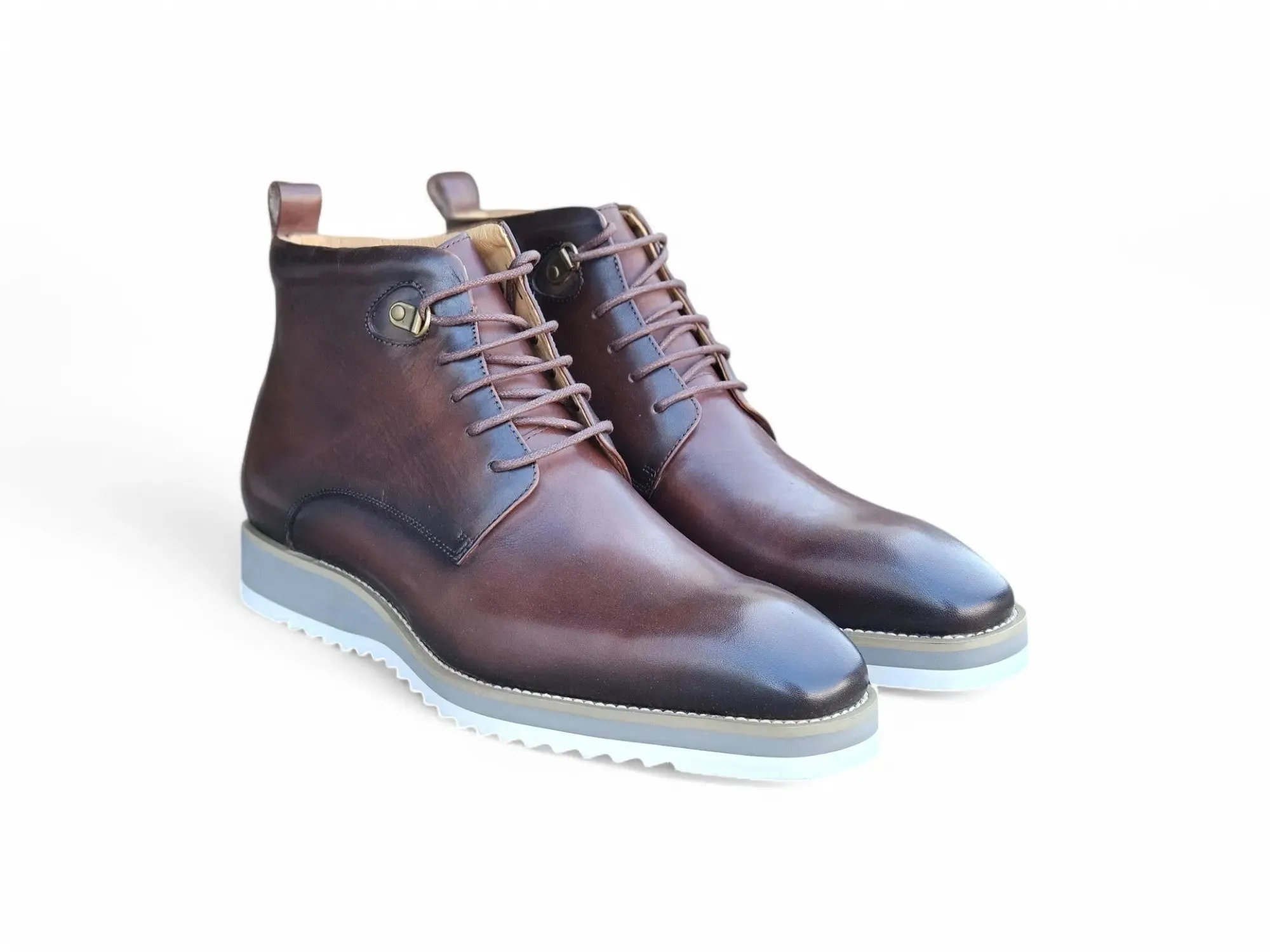 Burnished Calfskin Lace-Up Boot urban gear