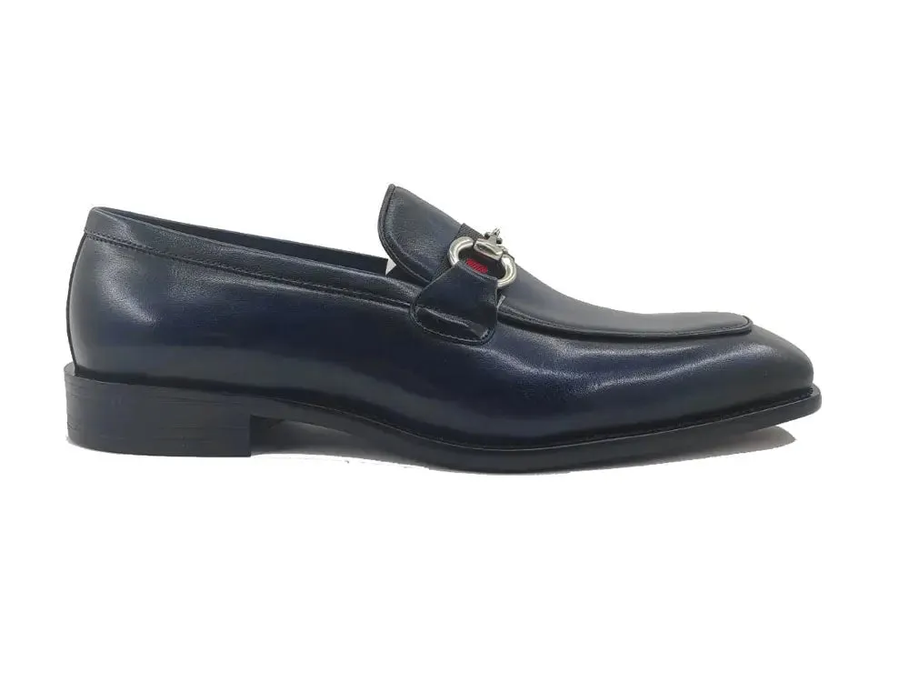 Burnished Calfskin Slip-On Loafer city calm
