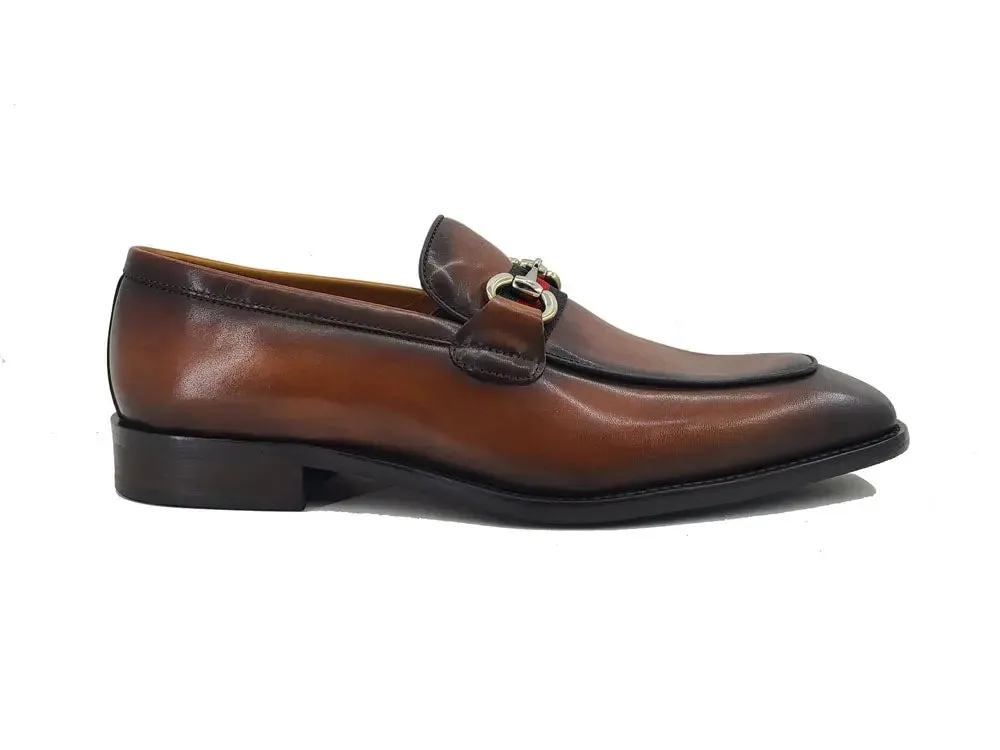 Burnished Calfskin Slip-On Loafer city calm
