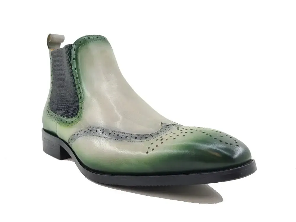 Burnished Calfskin Wingtip Boot trek bold