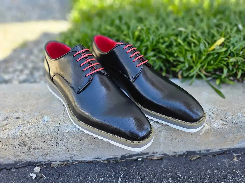 Burnished Lace-up Leather Derby elite taste