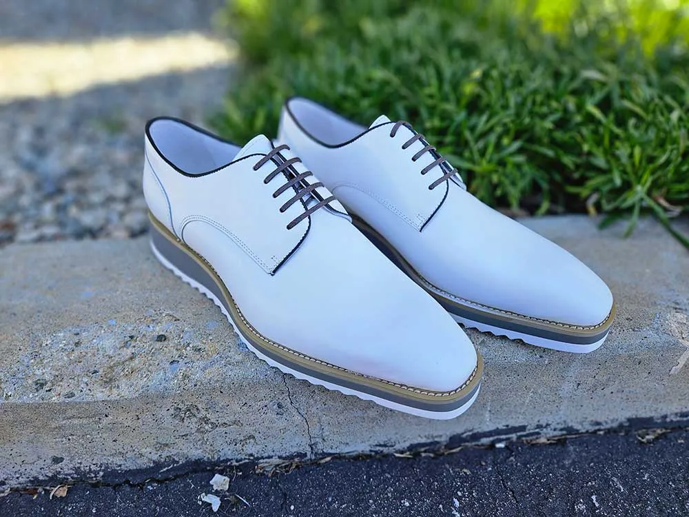 Burnished Lace-up Leather Derby elite taste