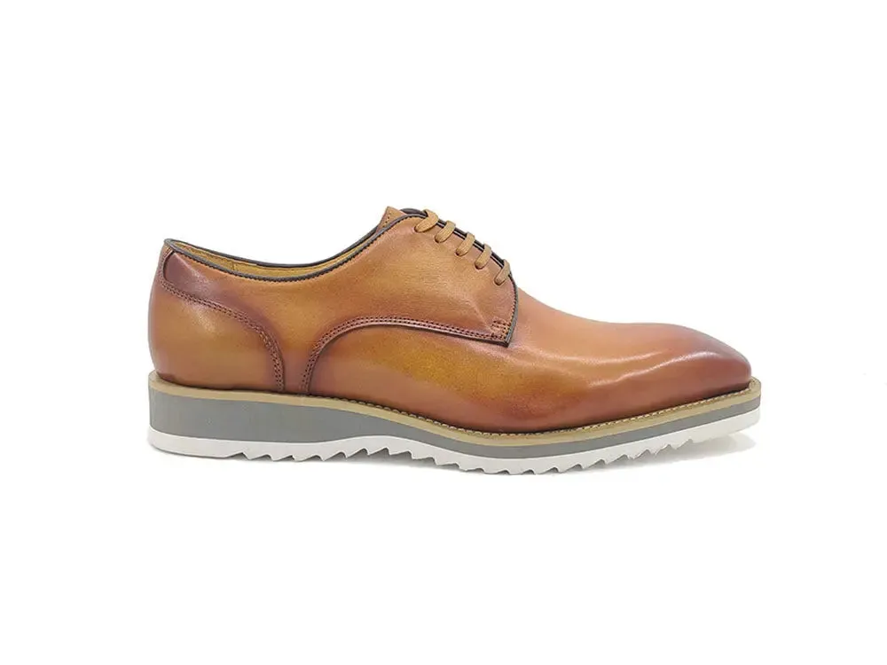 Burnished Lace-up Leather Derby elite taste