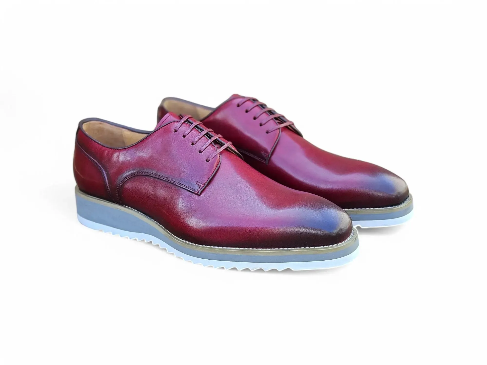 Burnished Lace-up Leather Derby elite taste