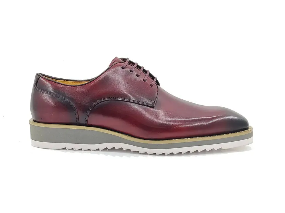 Burnished Lace-up Leather Derby elite taste