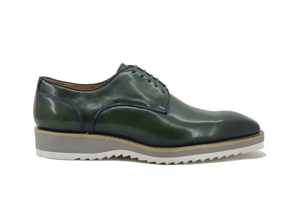 Burnished Lace-up Leather Derby elite taste