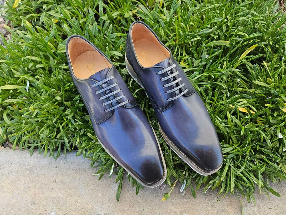 Burnished Lace-up Leather Derby elite taste