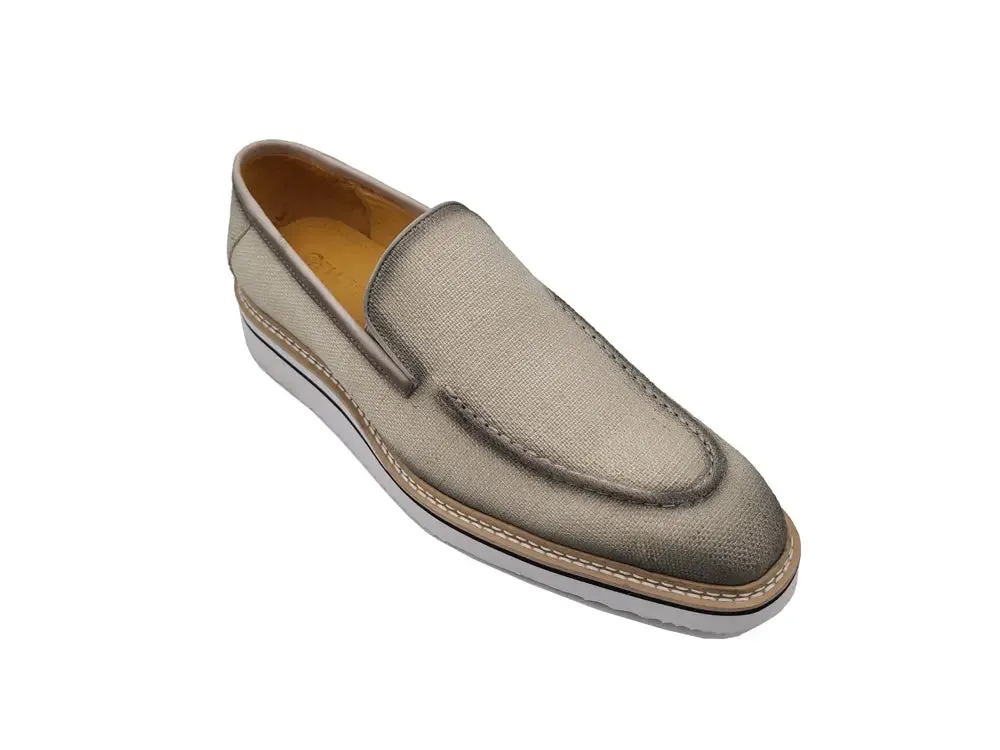 Burnished Linen Loafer modern edge