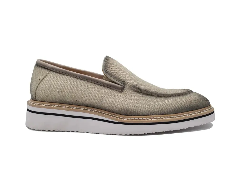 Burnished Linen Loafer modern edge
