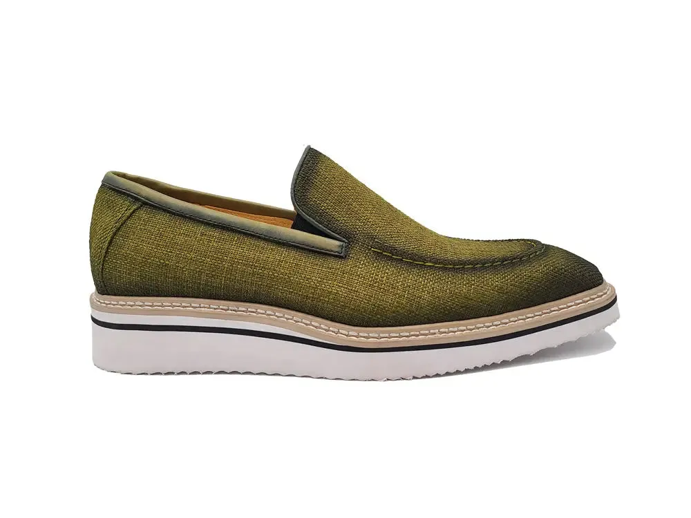 Burnished Linen Loafer modern edge