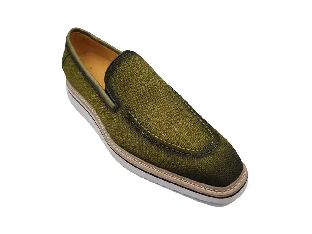 Burnished Linen Loafer modern edge