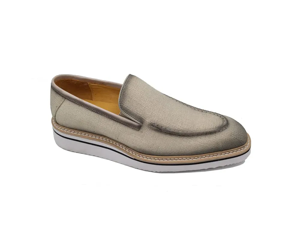 Burnished Linen Loafer modern edge