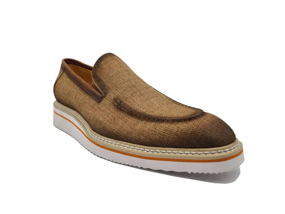 Burnished Linen Loafer modern edge