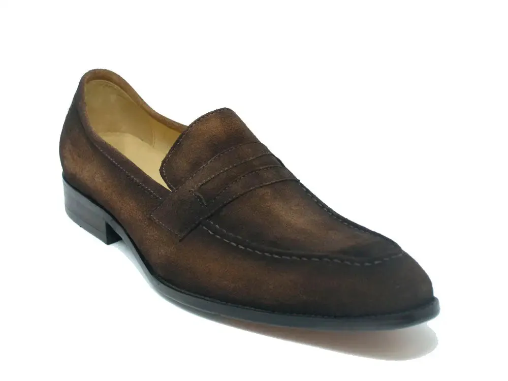 Burnished Suede Penny Loafer gender free