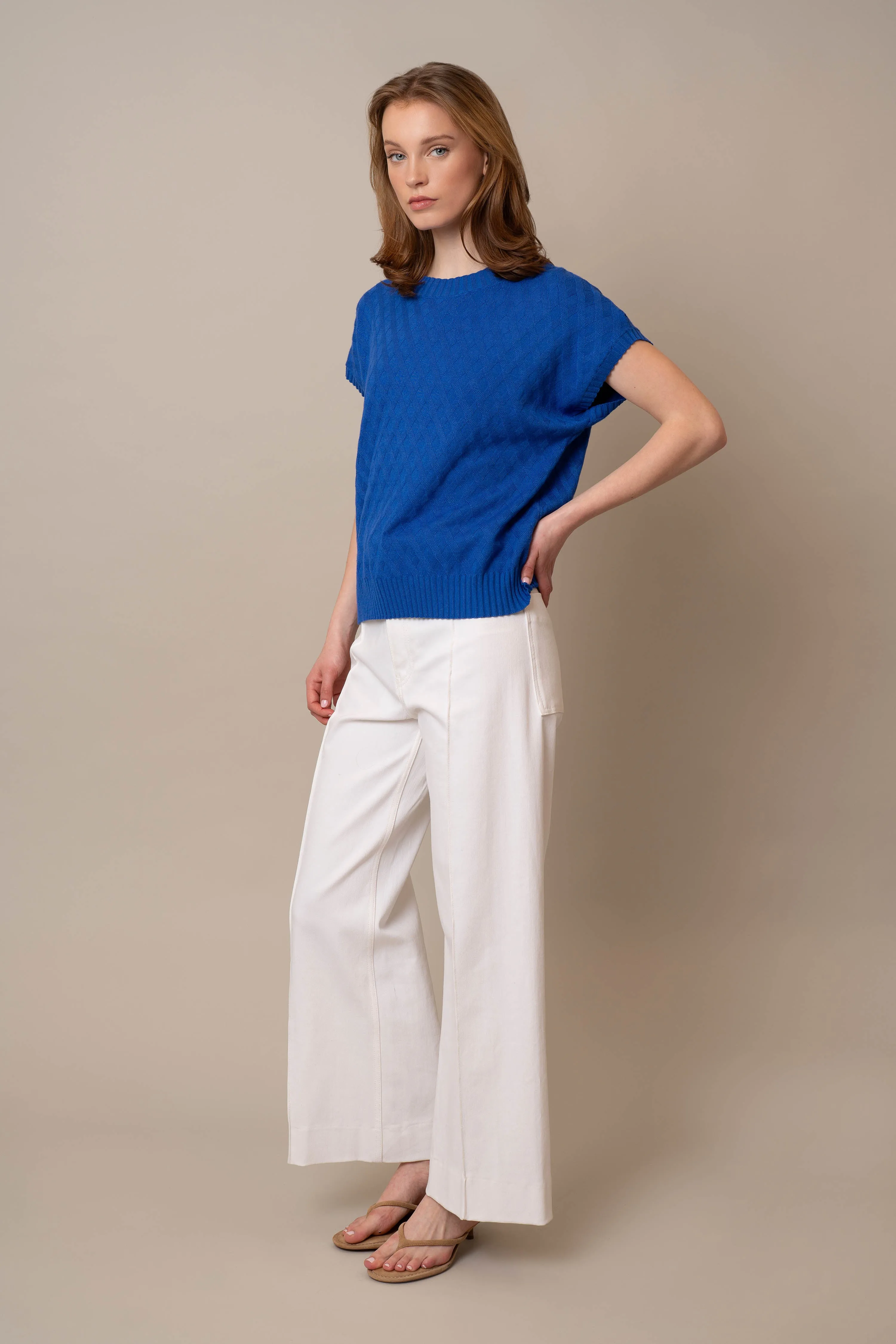 Cable Crew Neck Pullover daily layer