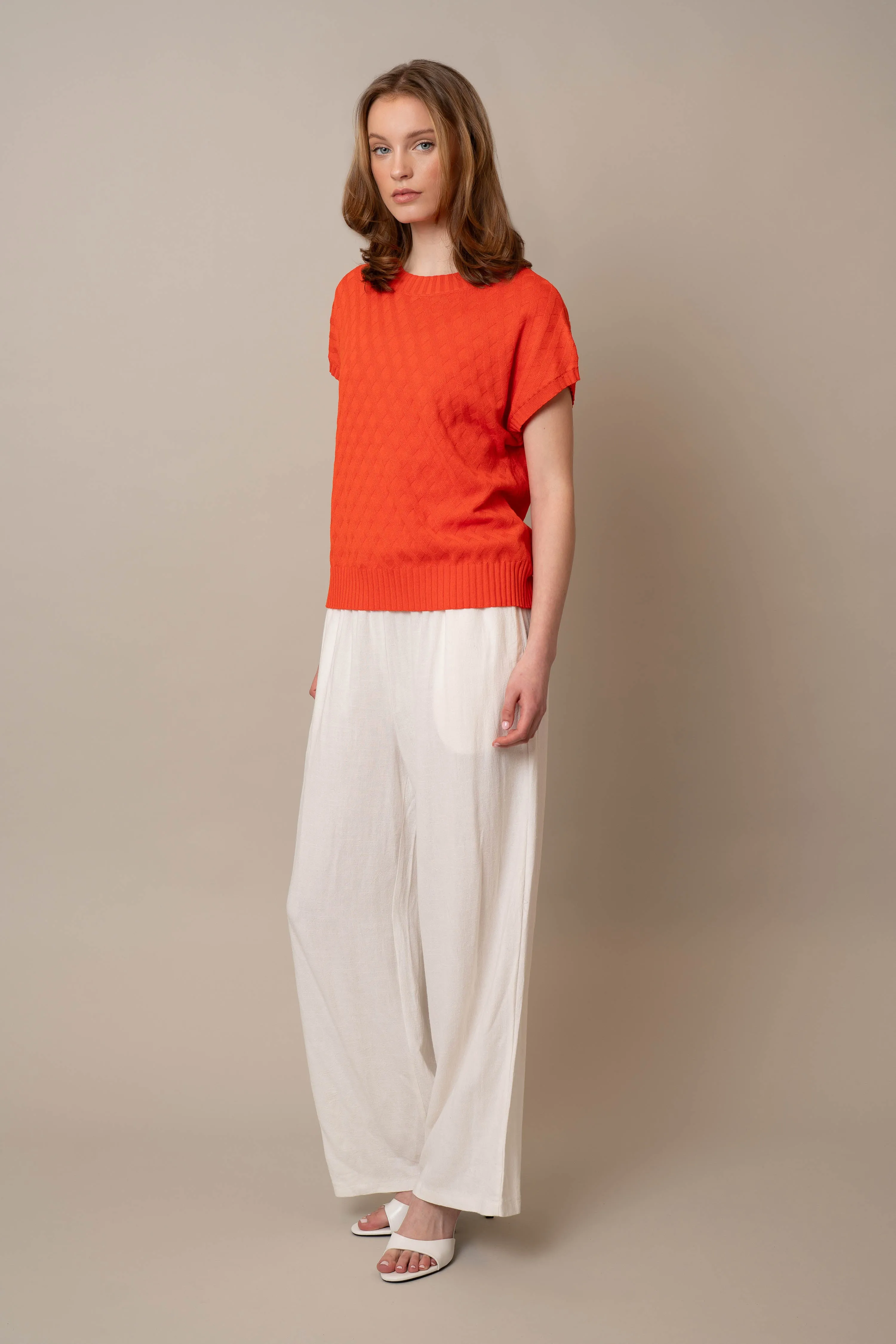 Cable Crew Neck Pullover daily layer