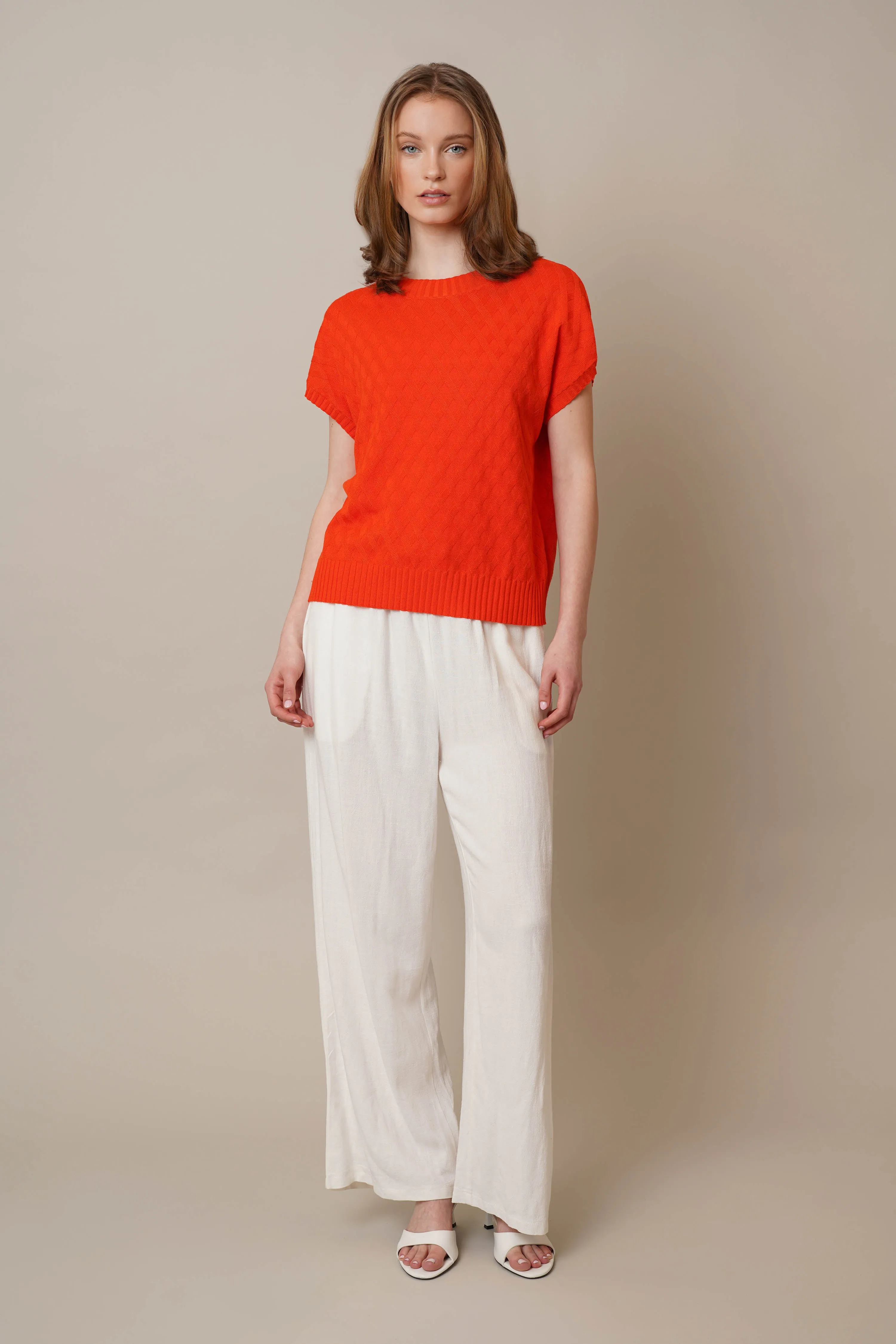 Cable Crew Neck Pullover daily layer