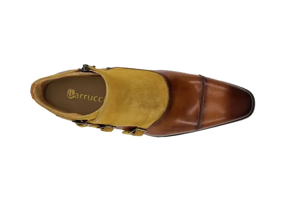Calf & Suede Three Buckles Monk Chukka Boot grip vibe
