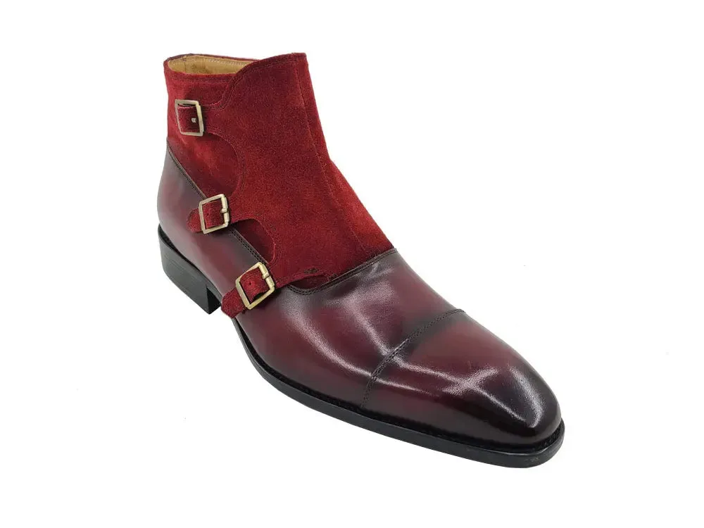 Calf & Suede Three Buckles Monk Chukka Boot grip vibe