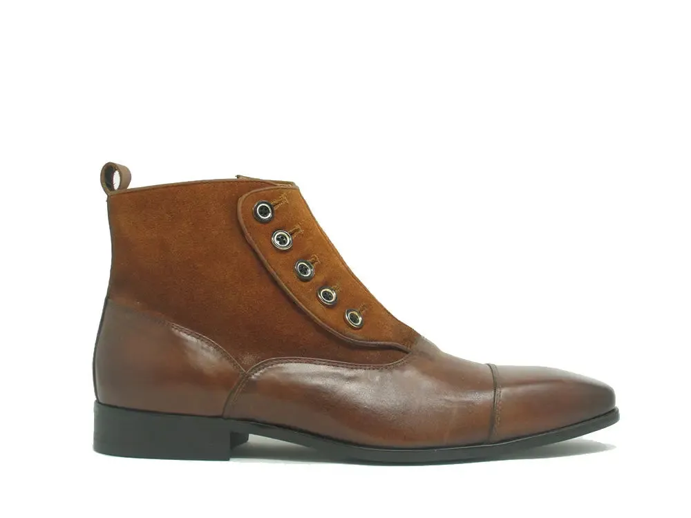 Calfskin Button Up Slip-On Boot outdoor chill