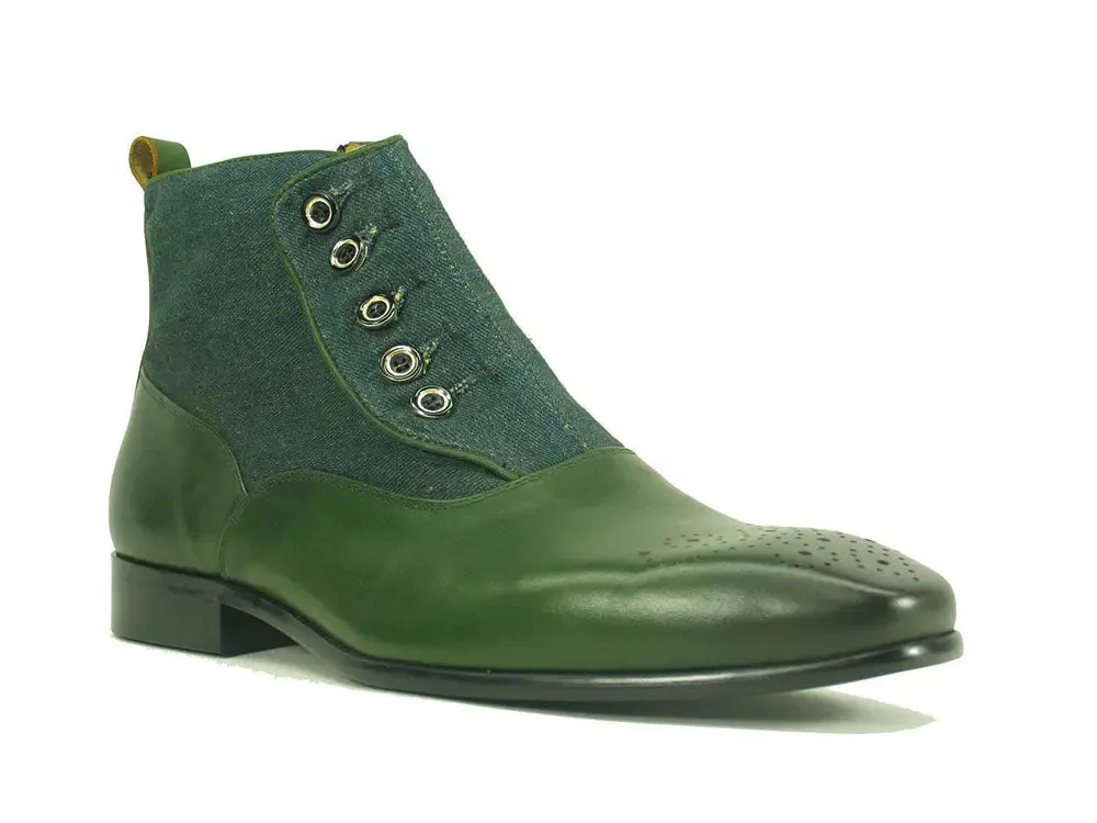 Calfskin Button Up Slip-On Boot outdoor chill