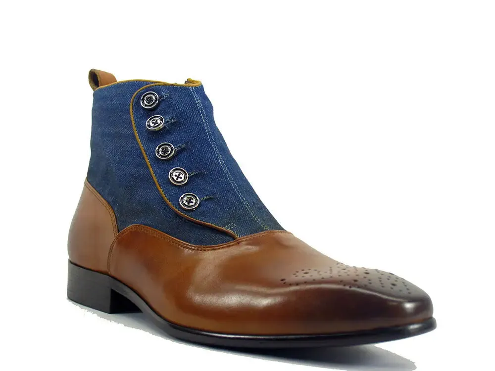 Calfskin Button Up Slip-On Boot outdoor chill