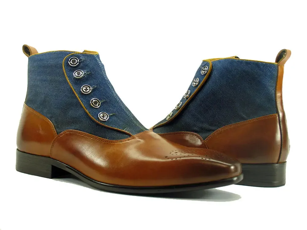Calfskin Button Up Slip-On Boot outdoor chill