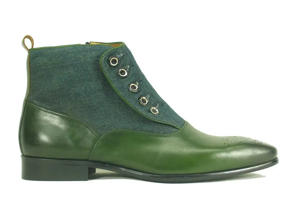 Calfskin Button Up Slip-On Boot outdoor chill