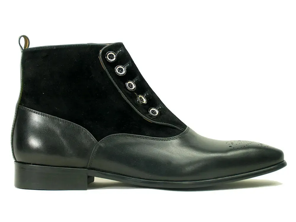 Calfskin Button Up Slip-On Boot outdoor chill